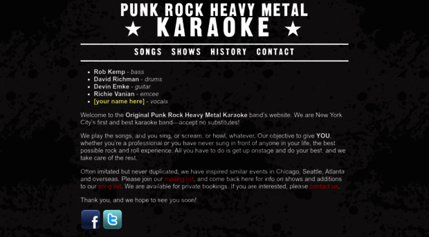 punkmetalkaraoke.com