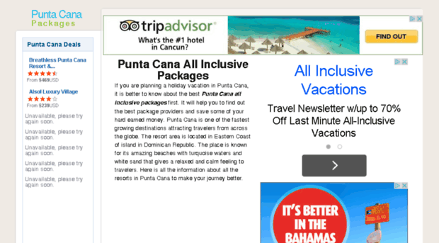 puntacanaallinclusivepackages.com