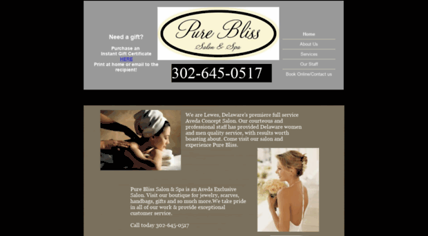 pureblisssalonandspa.com