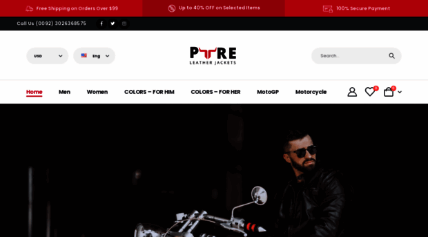 pureleatherjackets.com