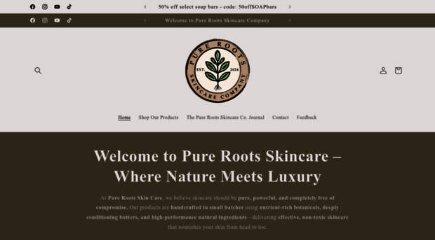 purerootsskincareco.com