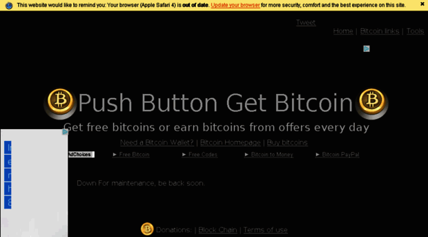 pushbuttongetbitcoin.com