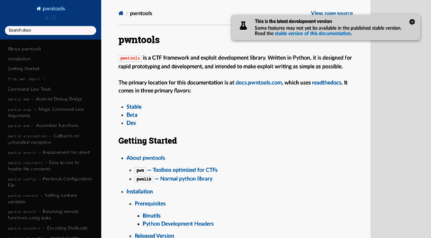 pwntools.readthedocs.io