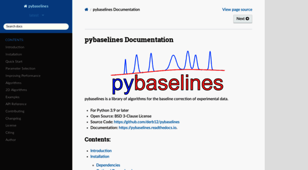pybaselines.readthedocs.io