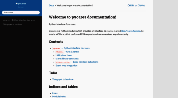 pycares.readthedocs.org