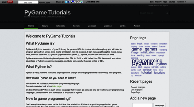 pygametutorials.wikidot.com