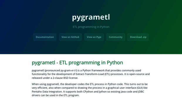 pygrametl.org