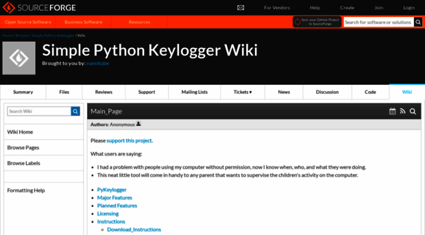 pykeylogger.sourceforge.net