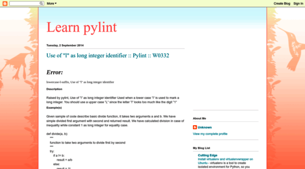 pylint.blogspot.com