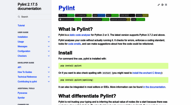 pylint.pycqa.org