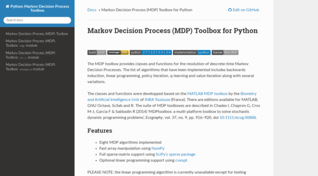 pymdptoolbox.readthedocs.io