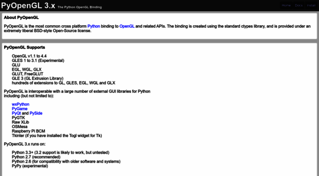 pyopengl.sourceforge.net