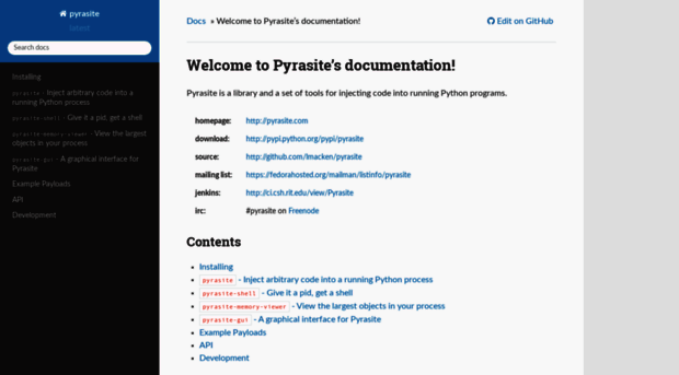 pyrasite.readthedocs.io