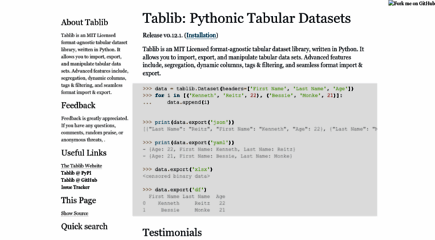 python-tablib.org