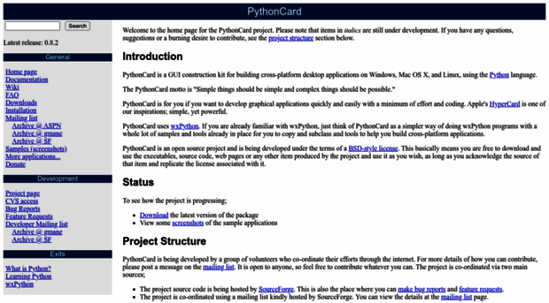 pythoncard.sourceforge.net