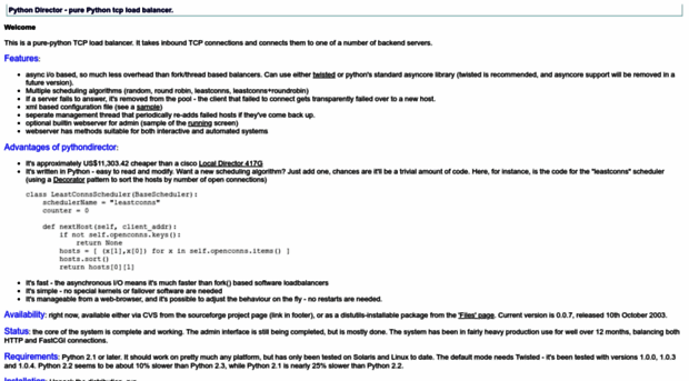 pythondirector.sourceforge.net