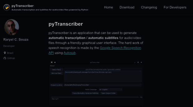 pytranscriber.github.io