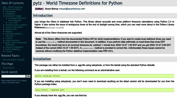 pytz.sourceforge.net