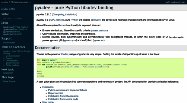 pyudev.readthedocs.io