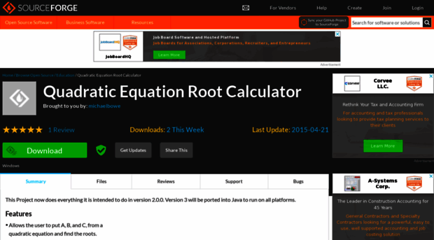 quadraticcalc.sourceforge.net