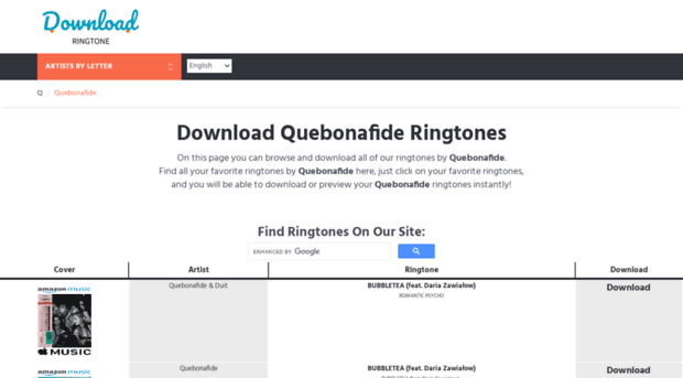 quebonafide.download-ringtone.com