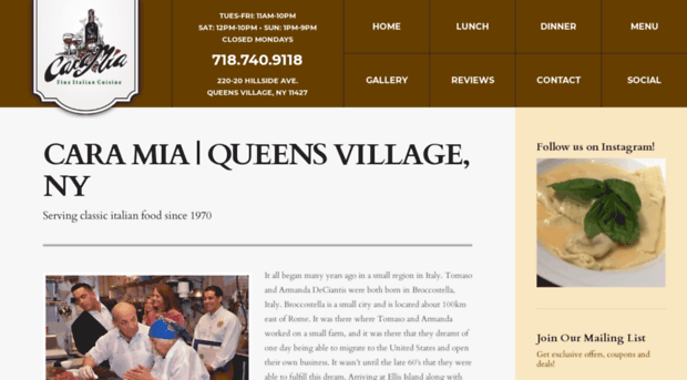 queensvillage.caramiarestaurant.com