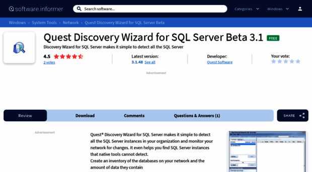 quest-discovery-wizard-for-sql-server-be.software.informer.com