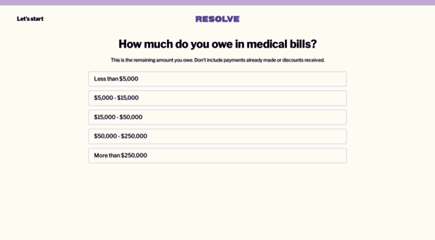 questionnaire.resolvemedicalbills.com