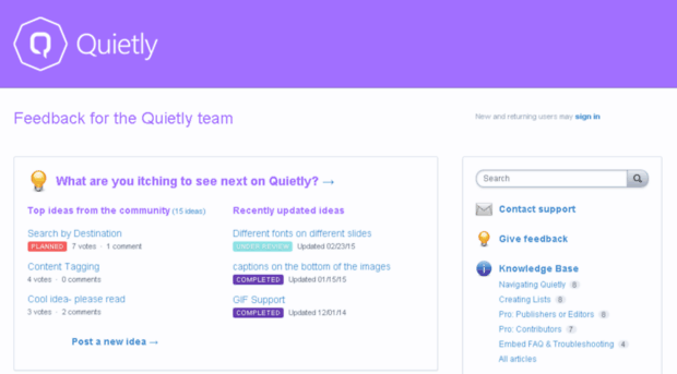 quietly.uservoice.com