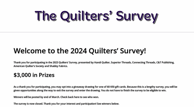 quilterssurvey.com