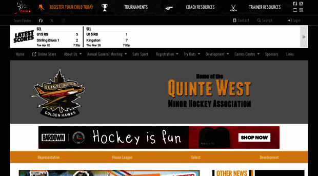 quintewestminorhockey.com