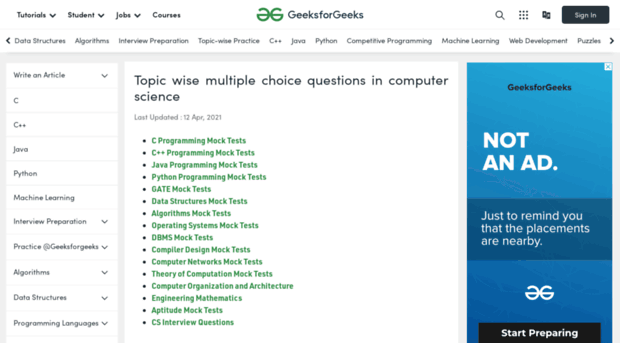 quiz.geeksforgeeks.org