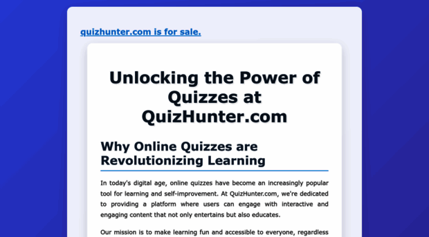 quizhunter.com