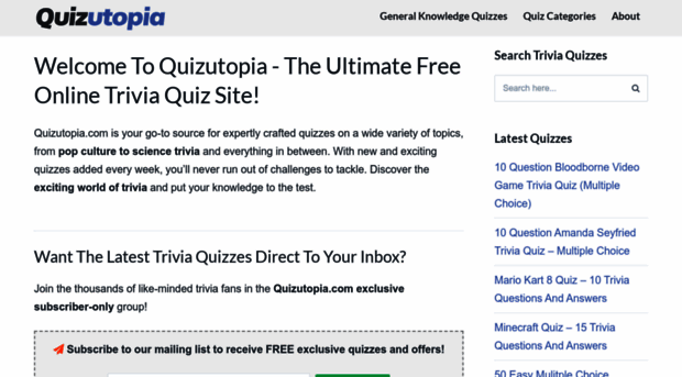 quizutopia.com