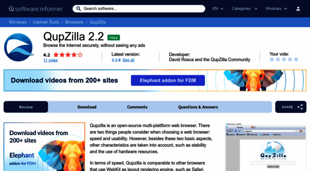 qupzilla.software.informer.com