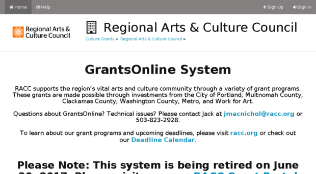 racc.culturegrants.org