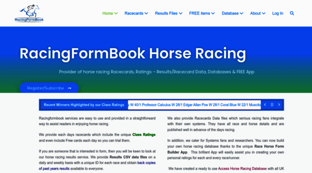 racingformbook.com