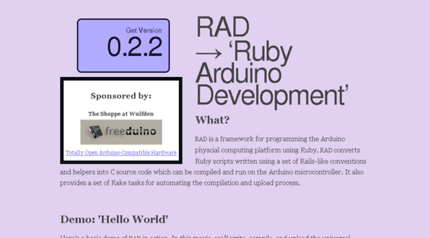 rad.rubyforge.org