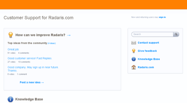radaris.uservoice.com