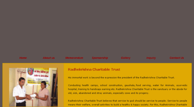 radhekrishnacharitabletrust.com
