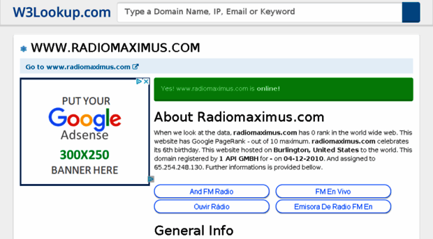 radiomaximus.com.w3lookup.net