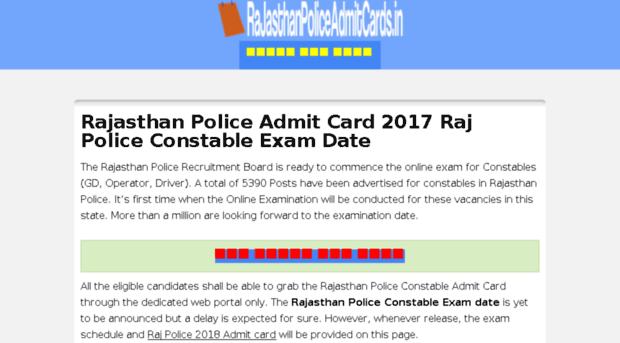 rajasthanpoliceadmitcards.in