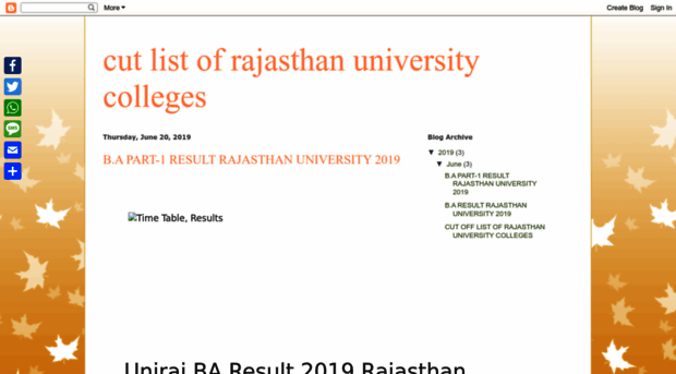 rajasthanuniversitycollegescutofflist.blogspot.com