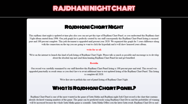 rajdhaninightchart.in