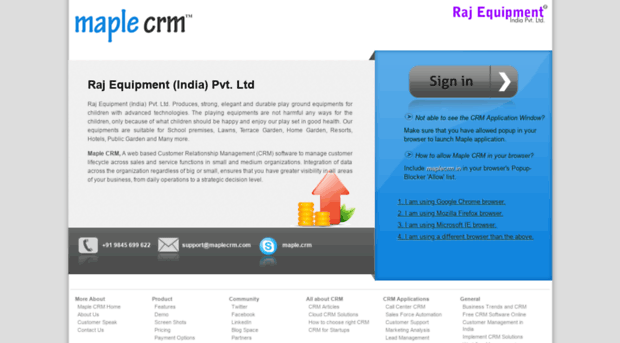 rajequipment.maplecrm.com