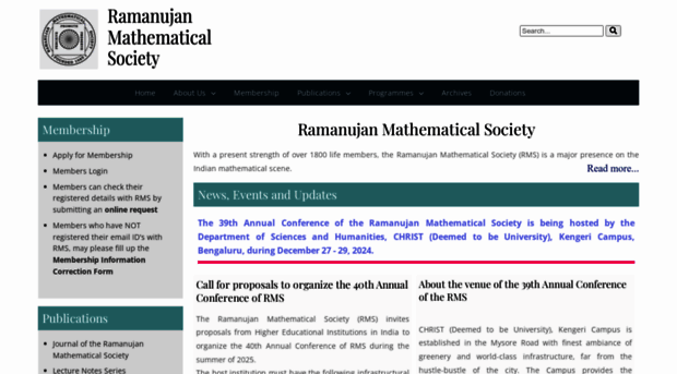 ramanujanmathsociety.org