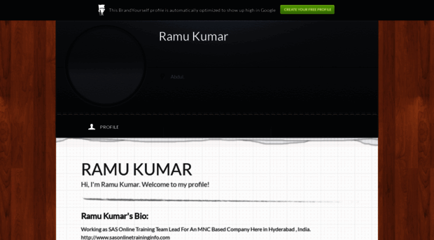 ramukumaronline.brandyourself.com