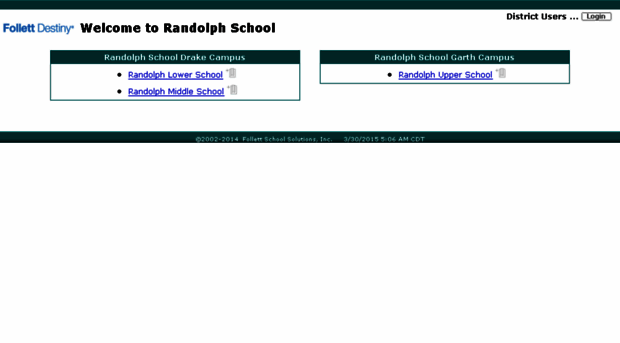 randolphschool.follettdestiny.com