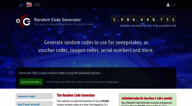 randomcodegenerator.com