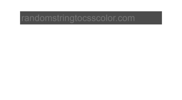 randomstringtocsscolor.com